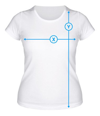 Размеры женской футболки